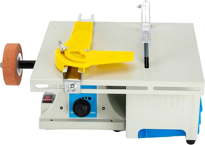 5-in-1 Mini Table Saw Jewelry Making Polisher w/Flex Shaft, 750W Multifunctional Bench Grinder Sander Buffing Machine Metal Dental Polishing Woodworking Tool - 10,000Rpm for Metal, Wood, DIY Crafts