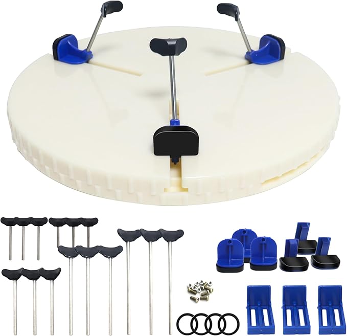 Pottery Machine Turntable Clamp Pottery, Ceramic Pottery Trimming Spinner Repair Tool for Ceramic Beginners and Professionals, Clamp Repair Tools, 2”-12”Adjustable, DIY Ceramic Pottery Turntable