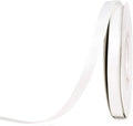 YAMA White Double Faced Satin Ribbon 3/8 Inch 25 Yards Thin White Ribbon for Gift Wrapping Crafts Bows Wedding Party Decoration