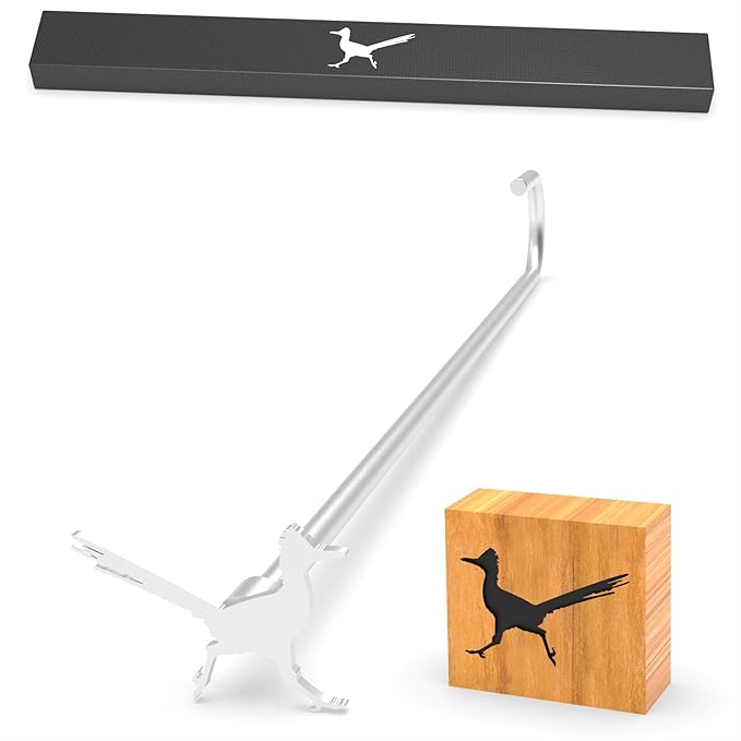3.5" Custom Wood Branding Iron Personalized for Wood Working, Leather Hats, Steak, BBQ Brander & Bread Logo, Personalized Steak Branding Iron for Food (Large, 045# Roadrunner)