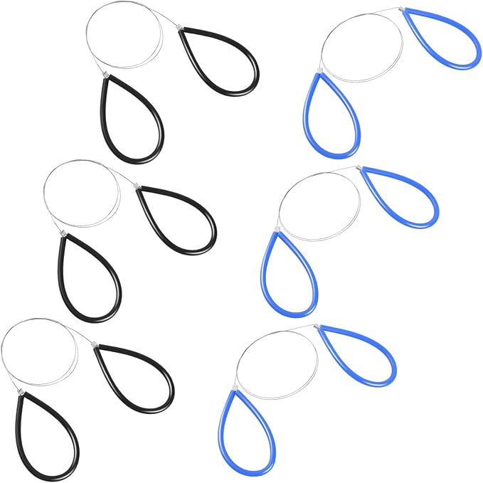 6 Pcs Clay Cutters Wire, Steel Cutter Wheel Wire Pottery Cut Off Tools for Clay Artists with Black and Blue Handle