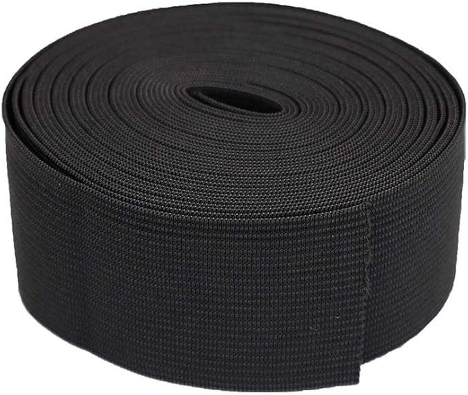 10 Meters Flat Elastic Band Rubber Band for Sewing Clothing Pants Accessories Stretch Belt Garment DIY Sewing Fabric (Black,1-1/2" (38mm) x 10 Meters)