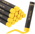 MECCANIXITY Soft Oil Pastels, Oil Pastel Crayons Vibrant Color Blendable Art Supplies for Painting Drawing Blending Painting Artists Beginners Professional(Yellow, Pack of 16)