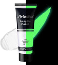 Artecho Glow in the Dark Paint, Neon Neutral Paint (120ml / 4.05oz) Tubes, Art Craft Paints for Canvas, Rock, Stone, Wood, Fabric, Art Supplies