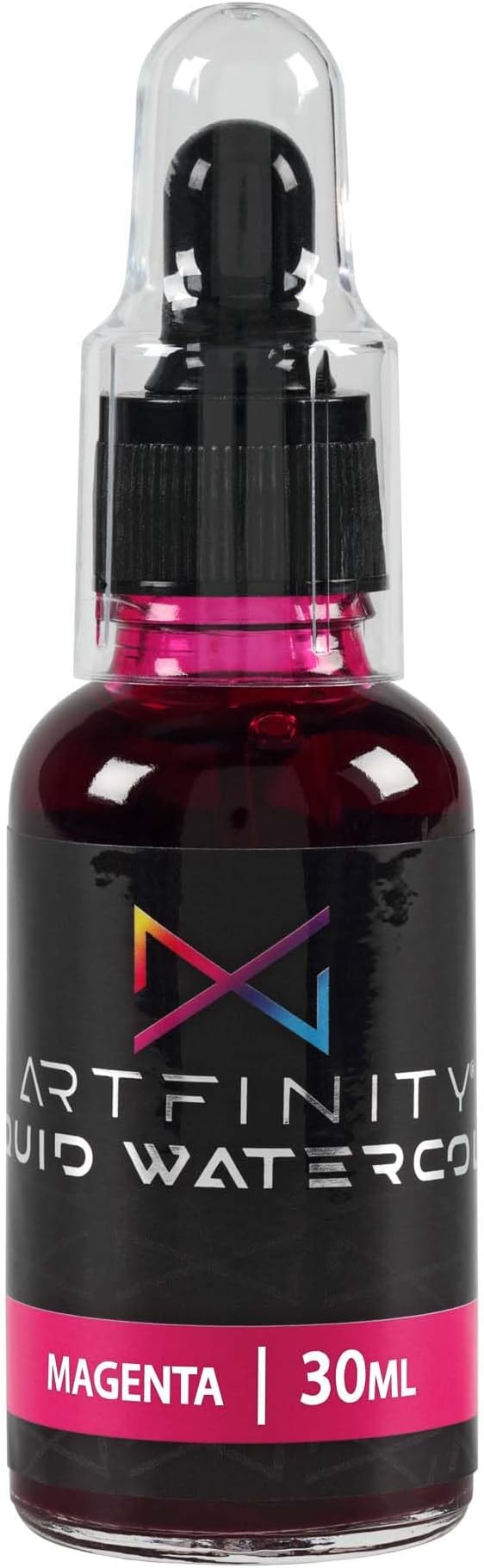 Liquid Watercolor Paint 30 ml Bottle, Magenta - Vibrant Dye-Based Liquid Watercolor w/Glass Pipette, Fast-Drying, Fine Art Paint for Calligraphy, Airbrushing & Traditional Art