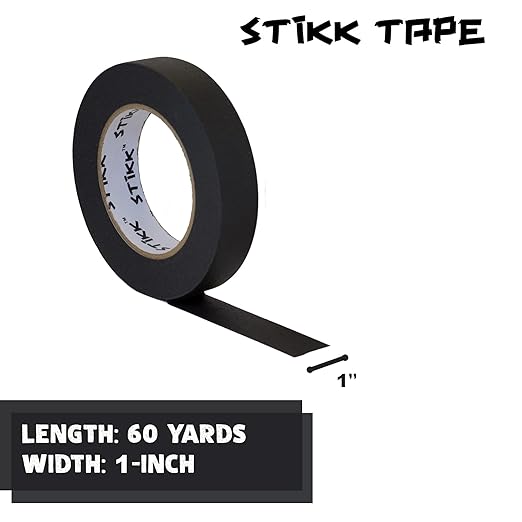 STIKK Painters Tape - 3pk Black Painter Tape - 1 inch x 60 Yards - Paint Tape for Painting, Edges, Trim, Ceilings - Masking Tape for DIY Paint Projects - Residue-Free Painting Tape