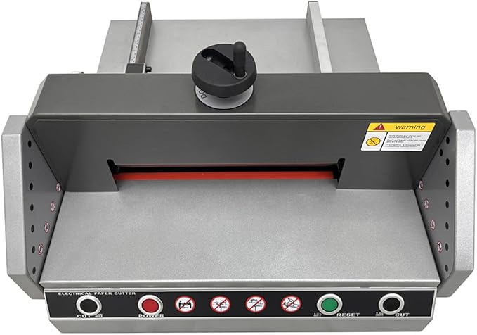 INTSUPERMAI Electric Paper Cutter A4 Desktop Paper Cutter Electric Paper Trimmers 330mm / 13in Paper Cutting Width Manual Pushing Paper with Infrared Safety Sensing for 40mm/1.57in Cutting Thickness