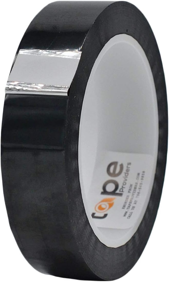 MAT Metalized Polyester Mylar Film Tape, Black - 1 inch x 72 yds. Decor Tape for Detailing Accent Wall, Graphic Arts, Car and Boat Trim - Vibrant Mirror Like Finish