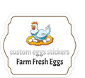 2,2.5,3,3.5,4inch Custom Carton Stickers Labels for Chicken, Personalized Chicken Egg Carton Packaging Sticker Label (Shape 1)