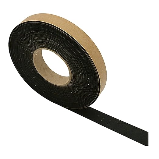 FindTape Polyester 1.5mm Felt Tape – 1 in. x 50 ft. Felt Strips with Adhesive Backing and Furniture Strips, Great for Arts and Crafts, Classrooms, and Protecting Furniture (Black)