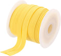 MECCANIXITY 1 Inch Single Fold Bias Tape Polyester Continuous Bulk Bias Tape for Sewing, Seaming Quilting Hemming Binding Crafts (Yellow 25 Yards)