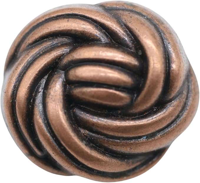 Antique Copper Metal Buttons - 12 Pcs - 3 Size Options - Floral Round Metal Shank Buttons Vintage for Men Women Blazer Coat Uniform Shirt Suit and Jacket Sewing Craft DIY N23301