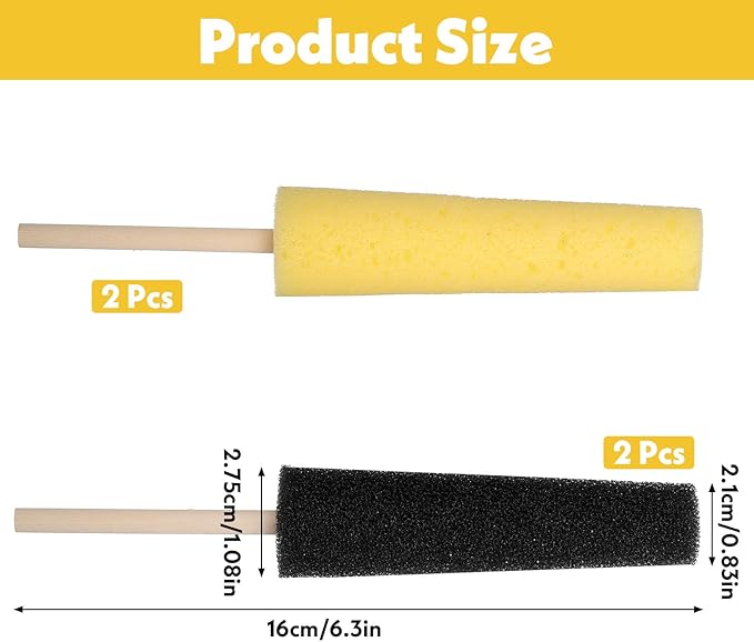 4pcs Pottery Sponge, Pottery Stick for Clay 2 Colors Burr Repair Ceramic Tools for Ceramic Throwing Trimming Shaping Carving Clay Projects