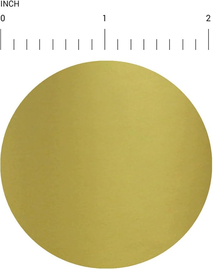 ChromaLabel 2 Inch Metallic Color Code Dot Stickers, Assorted Gold, Silver, Bronze, 500 Labels per Roll