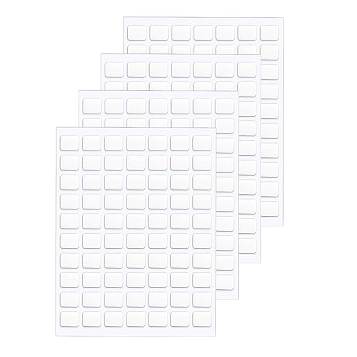 JANYUN 140 Pcs Double Sided Sticky Dots Removable Square Putty Clear Double Sided Tape for Crafts No Trace Sticky Tack Adhesive Tape (8 x 10 mm)