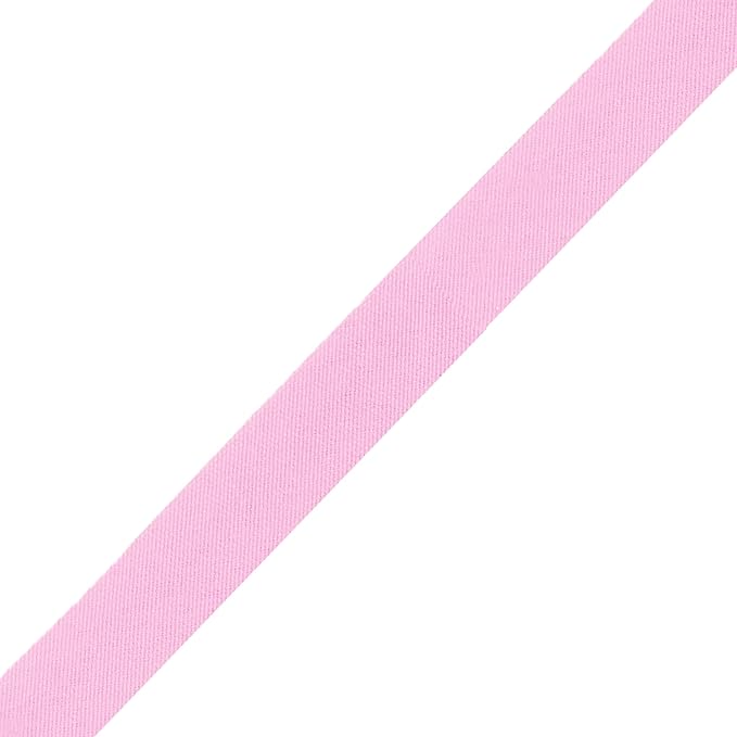 Mandala Crafts 55 Yards 1 Inch Light Pink Double Fold Bias Tape for Sewing - Bias Binding Tape for Quilting Binding, Hemming, Seam, and Fabric Piping