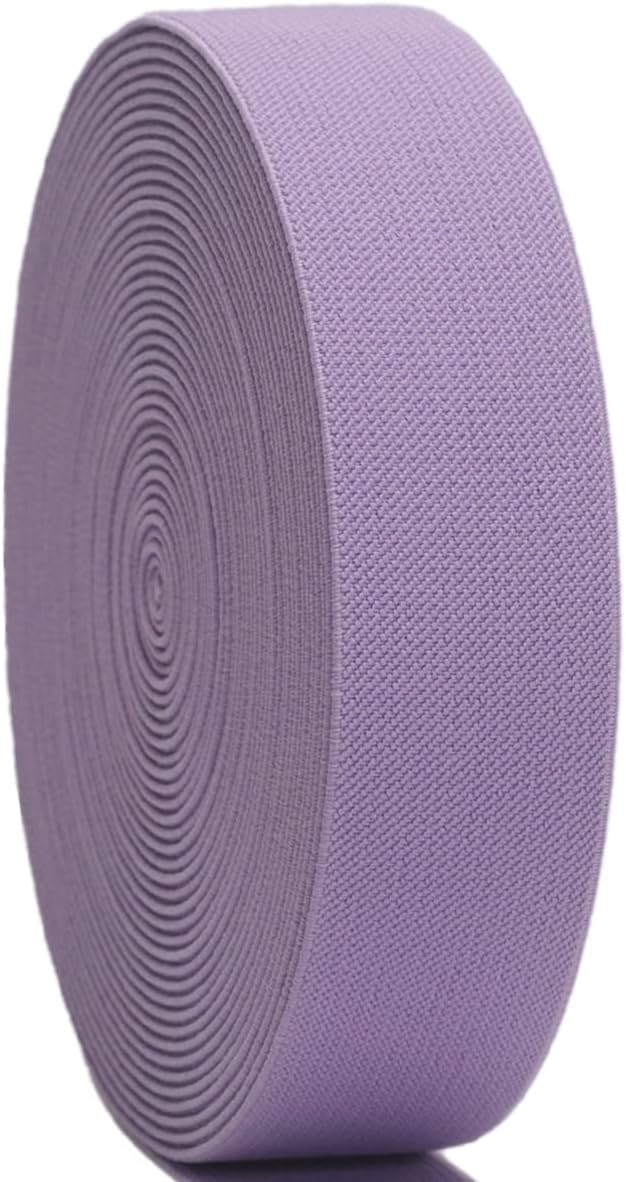 1.5 inch Lavender Wide Elastic Band for Sewing 10 Yards Double-side Twill Woven Elasitc Stretch Heavy Knit Elastic Waistband for Pants Wigs DIY Crafts & Projects