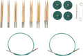 Knit Picks Options 2-3/4" Short Tip Square Interchangeable Wood Knitting Needle Set (Foursquare Sunstruck)
