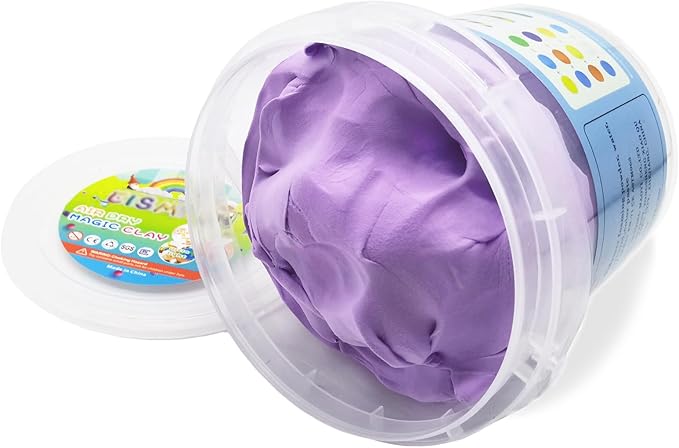 Air Dry Modeling Clay 10.5 oz Ultra Light Soft Magic Clay DIY Moulding Dough Primary Colors for Adults Kids Art Craft Kit Purple