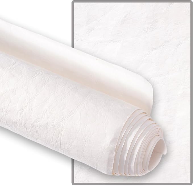 Washable Kraft Paper Roll - 16.9" x1.62 Yard Sewable Kraft Paper Fabric for Bag Making - Durable,Degradable and Washable Paper Material for DIY Foldable Grocery Bags (GZ01)