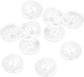 Clear Buttons Pack of 100 3/4" (19 mm) Transparent Sewing Buttons 0.75 inch 4 Hole 30L Round Bulk Crafts Replacement Large Plastic Button for Dress Pants Shirt Skirt Blouse Decorative Craft DIY