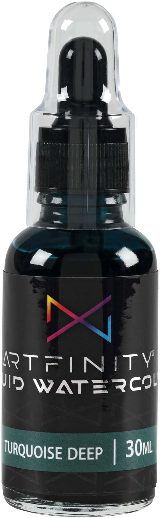 Liquid Watercolor Paint 30 ml Bottle, Turquoise Deep - Vibrant Dye-Based Liquid Watercolor w/Glass Pipette, Fast-Drying, Fine Art Paint for Calligraphy, Airbrushing & Traditional Art