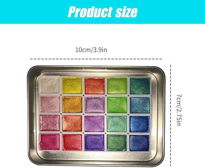 20 Colors Watercolor Painting Set, 2026 New Mini Forestry Shifting Watercolor Painting Set, Crafts Painting Supplies, Drawing Christmas Gifts for Teens Girls Boys Adults Artists (2.3ml fresh air)