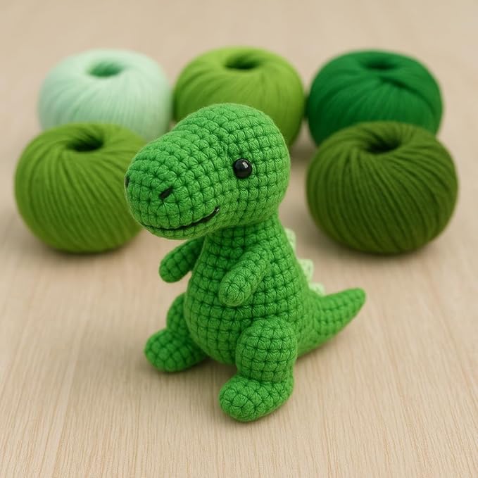 Harmony Cotton Yarn by Yarneverse – 6-Pack Soft Fine Weight (#2) 60% Cotton / 40% Acrylic (50g / 165m Each – Total 300g / 990m) (6, Green Spectrum Collection)