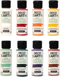 DecoArt DecoEARTH Acrylic Paint Set “Farm to Table” Reclaimed Premium Paint Set of 8 (2 oz.) Environmentally Friendly, made from Recycled Household Paint