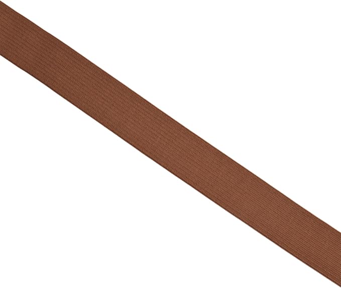 Mandala Crafts Wide 3/4 Inch Brown Elastic Bands Spool for Pants Waistbands Sewing and DIY Crafts, 50 YD Stretchy Flat Fabric Strap Knit Elastic Band for Wig