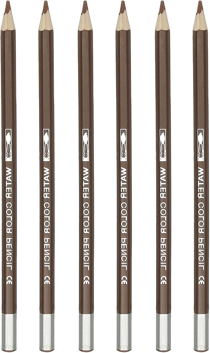 PATIKIL Watercolor Pencil, 6Pcs Water Soluble Pencils for Blending, Coloring, Sketch Drawing, Painting, Coffee