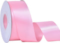 YAMA Pink Double Faced Satin Ribbon, 1 1/2 Inch 25 Yards, Great for Crafts Bows Flower Bouquet Wedding Home Decor Gift Wrapping