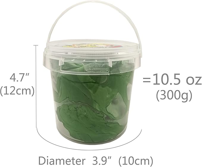 Air Dry Modeling Clay 10.5 oz Ultra Light Magic Clay DIY Moulding Dough Primary Colors Art Craft Kit (Dark Green)