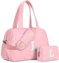 8 Year Old Girl Birthday Gift-Duffle Bag for Travel, Weekender Bags for Women，Friend Birthday Gift, Initial Overnight Bag with Wet Pocket，Travel Bags Personalized Gym Tote with Makeup Pouch
