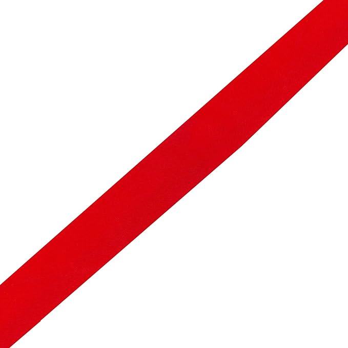 Mandala Crafts 55 Yards 1/2 Inch Red Double Fold Bias Tape for Sewing - Bias Binding Tape for Quilting Binding, Hemming, Seam, and Fabric Piping