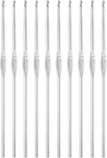 uxcell Stainless Steel Crochet Hook 1.4mm US Size 9 Knitting Needles for DIY Craft Yarn 10Pcs