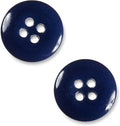 100 Pcs Navy Pant Buttons 0.7 inch Industrial Buttons for Sewing 27L 4 Hole Sewing Round Plastic Replacement Bulk Ideal for Pant Uniform Pants Jeans Jacket Skirt Shorts Craft DIY Art Decorative