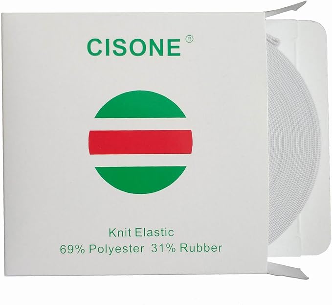 Knit Elastic 3/4 Inch Wide White Heavy Stretch High Elasticity Knit Elastic Band 10 Yards