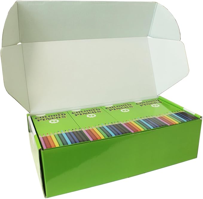 S & E TEACHER'S EDITION 432Pcs Colored Pencils, Pre-sharpened, coloring pencils Christmas Gifts 12 Colors, 12pcs/box, 36Boxes, Total: 432Pcs.