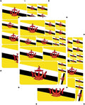 vmcoatdu Brunei Flag Laser Printing Sticker 3 Pcs Decal in Multiple Sizes Stickers (Yellow Brunei)
