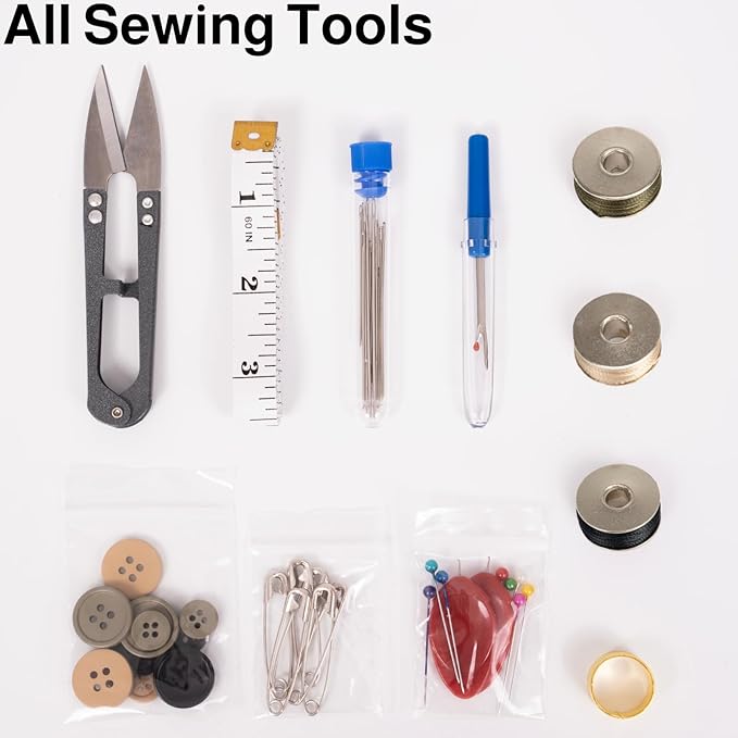 Military Sewing Kit, OCP Army Sewing Kit for Adults, Small Sewing Kits Basic with Buttons for Men, Heavy Duty Mini Repair Sewing Tools for Home, Outdoor, Tactical EDC Emergency Sew Kit (Multi, 2 Pack)