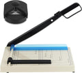 12" Guillotine Paper Cutter, A4 Paper Cutter, Heavy Duty 12-Sheet Capacity Trimmer with Corner Rounder for Cardstock, Photos, Scrapbooking, Crafts, Laminating, Cardboard, Labels & Coupons