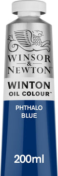 Winsor & Newton Winton Oil Color, 200ml (6.75-oz) Tube, Phthalo Blue
