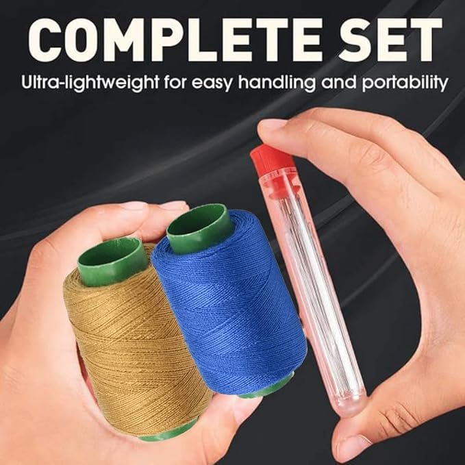 37PCS Big Eye Steel Sewing Tool Set, Needle and Thread Kit, Threader and Needle Repair Kit Stainless Steel Needles for Hand Sewing