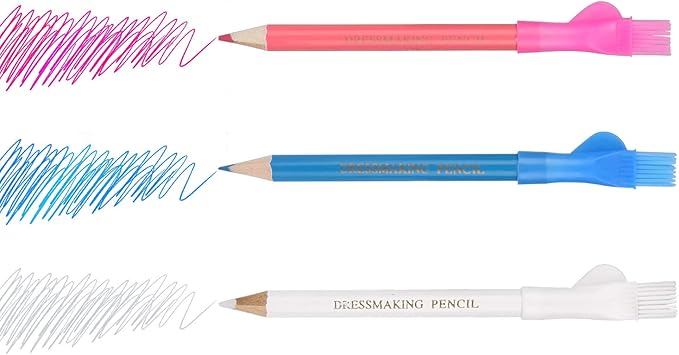 Tailors Chalk,Sewing Fabric Chalk and Fabric Markers for Quilting,10PCS Tailor’s Chalk,4PCS Heat Erasable Fabric Marking Pens with 4 Refills,3 PCS Sewing Fabric Pencils
