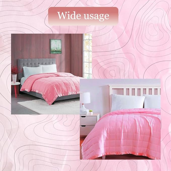 Hot Pink Satin Blanket Binding 2 Inch x 4 3/4 Yards Single Fold Tape for Quilt Edging Pink Smooth Finish Easy to Sew On Durable Trim Material Ideal for Blanket Crafts DIY Projects Sewing