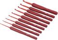 WONCHIEF 9PCS Crochet Hooks Set - Soft Grip Aluminum Knitting Needles with Case, Red Matte Hooks for Dark Yarn & Eye Comfort, 2.0-6.0mm Complete Kit for Home/Travel Crafting (Red)