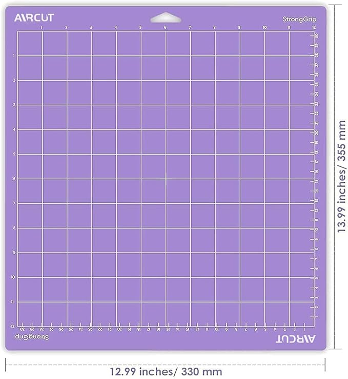 AIRCUT Strong Grip Cutting mat for Cricut Maker 3/Maker 4/Maker/Explore 3/4/Air 2/Air/One(12x12 Inch, 3 Mats) Strong Adhesive Sticky Purple Quilting Cricket Cutting Mats Replacement Accessories