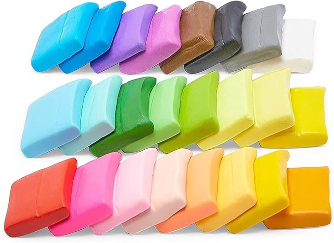 24 Colors Polymer Clay, Oven Bake Modeling for DIY Crafts