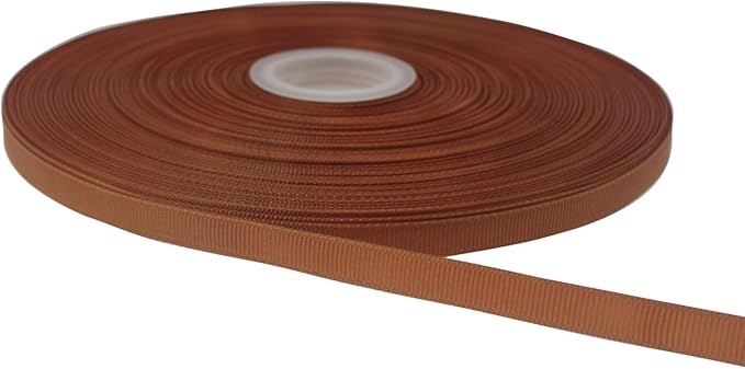 Jesep One Roll 100 Yards 3/8" Soild Grosgrain Ribbon Boutique Gift Wrapping Package Ribbon, DIY Crafts Bow Hair Headband Accessories Assorted Ribbon#842 (3/8" 10mm, Coffee)